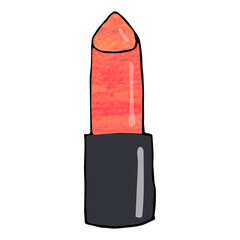 vector illustration painted lipstick