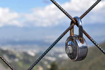 closed love padlocks