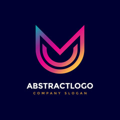 UM Letter Creative logo design vector template for business identity company