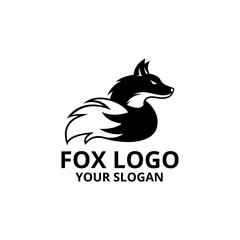 Black fox logo template