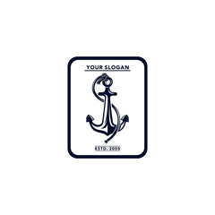 Anchor design with rope icon