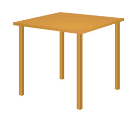 Brown classic home table. vector illustration