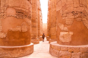 Ancient Karnak temple, UNESCO World Heritage site, Luxor, Egypt.