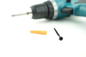 screwdriver and screws on the table