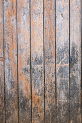 Naklejka premium Background of Old brown, grey and blue wooden wall, wood texture, grunge wood panels.