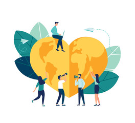 Vector creative illustration of holiday date, world earth day, save energy and planet, design concept world hour earth