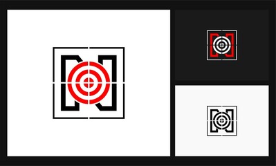 Fototapeta premium letter N target design logo