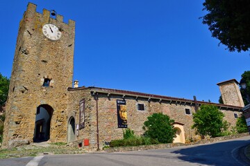 Fototapeta na wymiar fortified medieval village of Artimino in the municipality of Carmignano in the province of Prato in Tuscany, Italy. The place is known for its numerous archaeological and historical sites