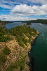 View of Deception Pass in Washington state