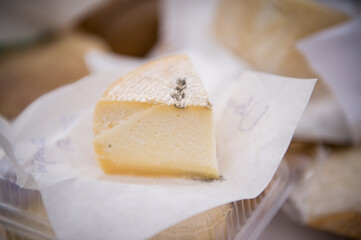 Heads of cheese. Hard cheese. Cheese. Cheese Festival. Craft cheese. A piece of hard cheese. 