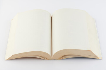 Open book with beige color pages