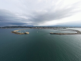 Fototapeta na wymiar Aerial view of Howth Harbour and village, Ireland
