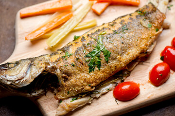 grilled salmon steak