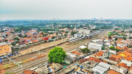 aerial view of the city