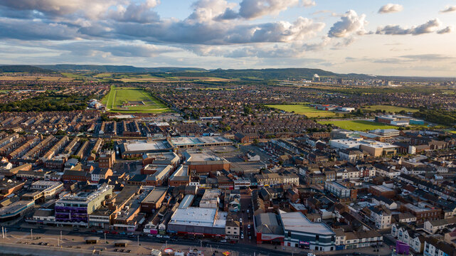 The Redcar cost line by drone
