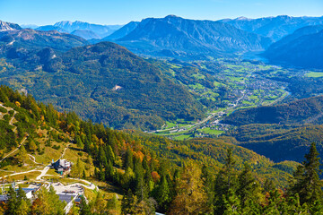 Obraz premium Beautiful view of the village Bad Goisern in Austria. 