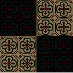 seamless pattern with red flowers