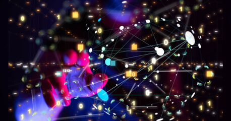data code binary concept 3d