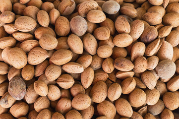 Shelled almond. Background.