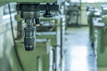 Milling machine spindle, Nc Milling spindle in a workshop or mold shop it old manufacturing