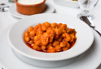 Bean meal on table