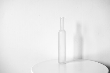 bottle of glass on the table