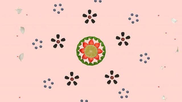 Ripe mixture of berries. Sweet food with vitamins. Fresh summer berries. 