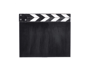 movie clapper isolated on white background