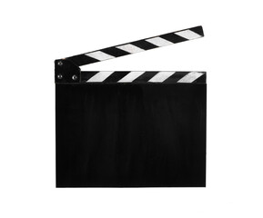 movie clapper isolated on white background