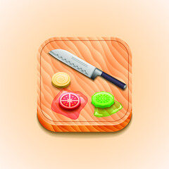 Knife Cut Food Logo Vector Icon Symbol