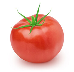 Fresh whole orange tomato isolated on a white background.