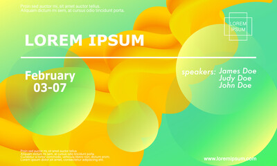 Green Background. Conference Design Template.