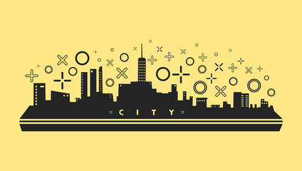 Naklejka premium Design of urban city illustration
