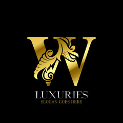 Initial Decorative luxury Q Golden letter logo design template vector.