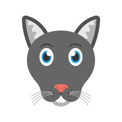 Panther head icon in flat design style. Logo, mascot design element.