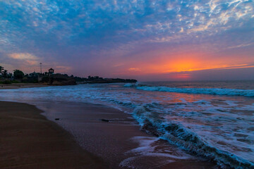 Sunrise at Jalhandar beach in Diu