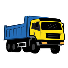 TRUCK transport vehicle illustration vector