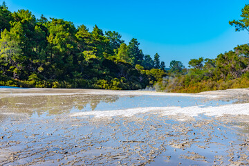 Geothermal landscape of Wai-o-Tapu, New Zealand
