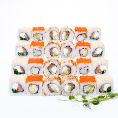 
rolls for a restaurant menu on a white background2