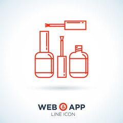 Polish line vector icon