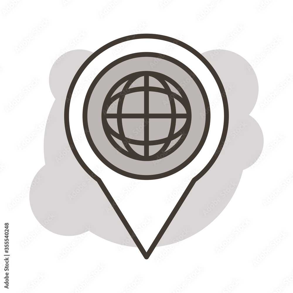 Poster pin location with sphere browser line style