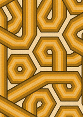 Fototapeta premium Colour Hexagon Tile Connection art background design illustration