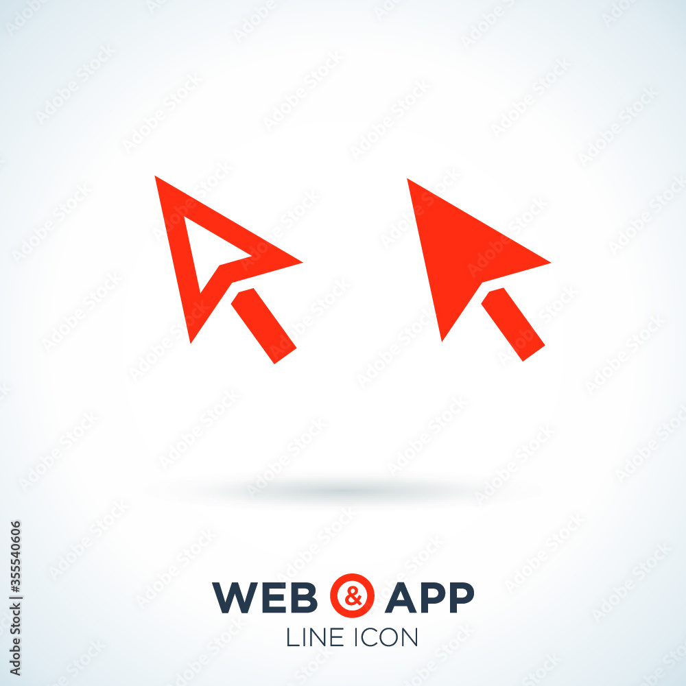 Poster cursor symbol line vector icon