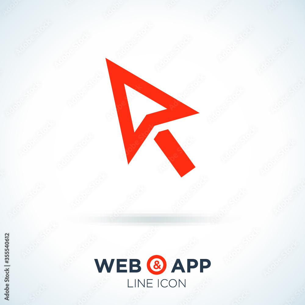 Poster cursor symbol line vector icon
