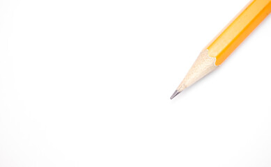 sharpened pencils are on a white background photo