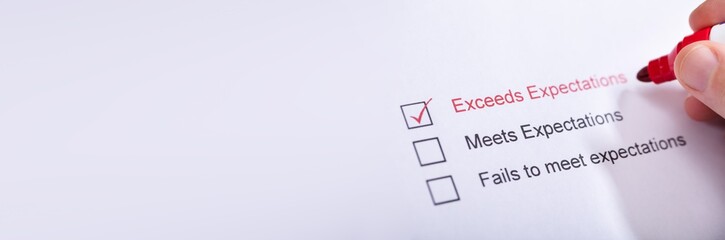 Survey With Exceeded Expectations Checked
