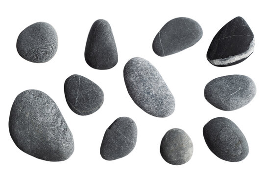 Grey Pebbles Isolated