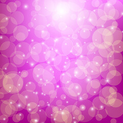 Lilac abstract background of transparent circles, bokeh. Design element