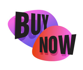 Buy Now creative vector element for web design or promo ads