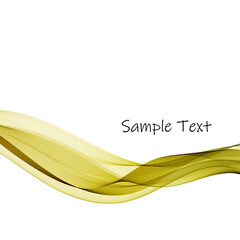 Abstract green wave vector background, horizontal wavy wave lines on white background